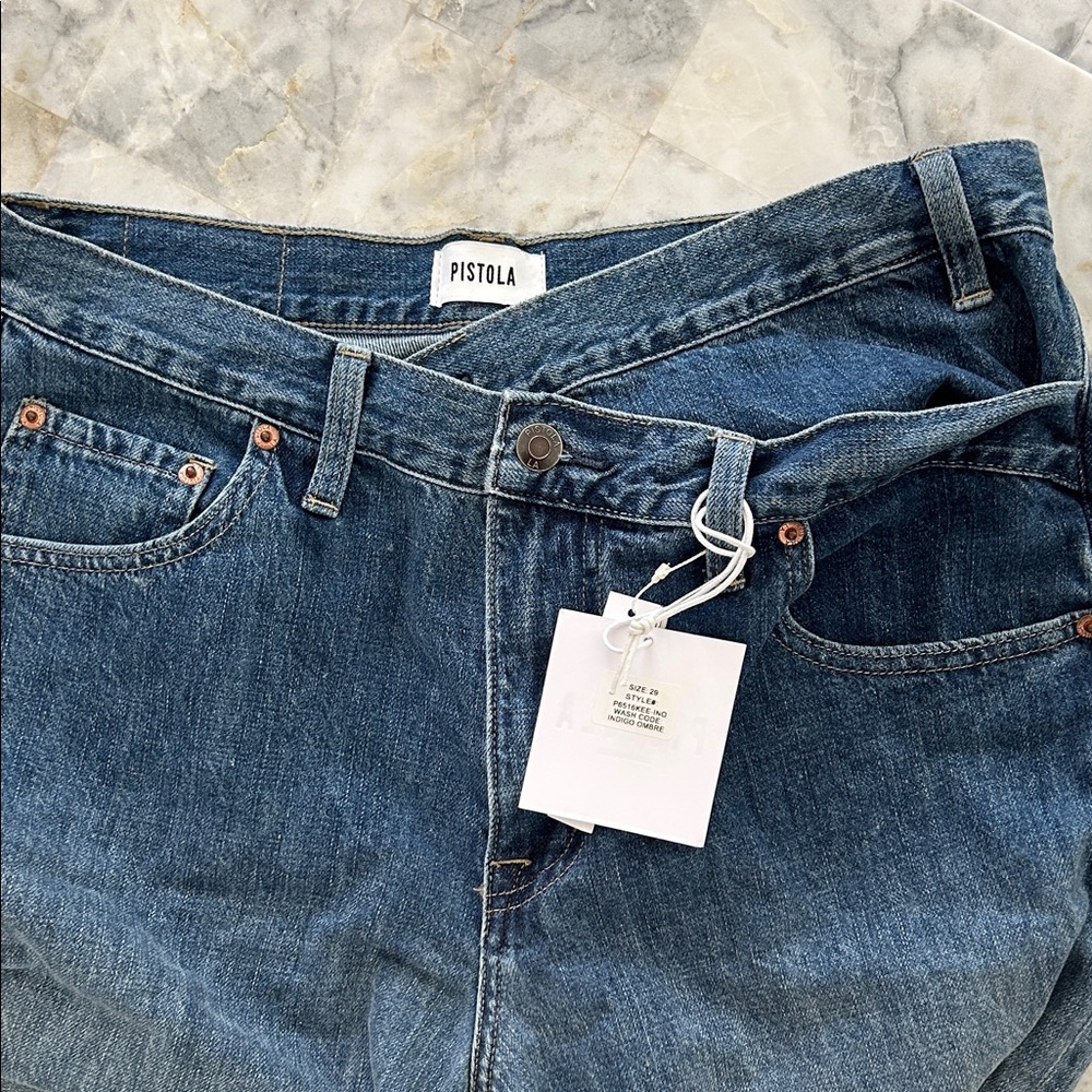 Pistola Bobbie Crossover Relaxed Fit Blue Jeans - Picture 5 of 8